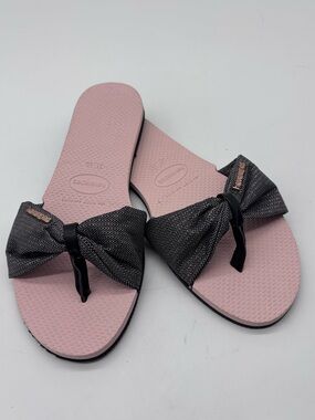 Havaianas Women’s You St. Tropez Shine Sandals Ballet Rose/Black